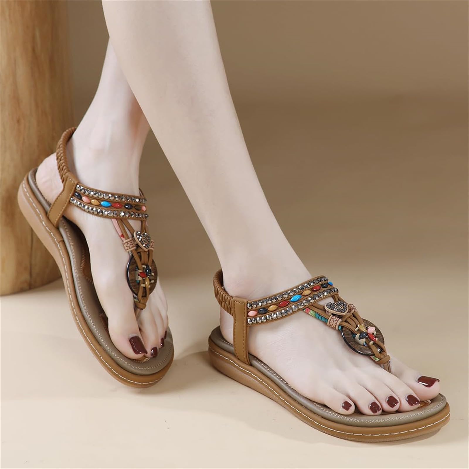 Scarpe Tela Donna Ciabatte Estive Eleganti Sandali da donna nuovi estivi comodi alla retrò stile etnico leggero da spiaggia per le vacanze con tacco elastico Espadrillas Scarpe Eleganti Comode
