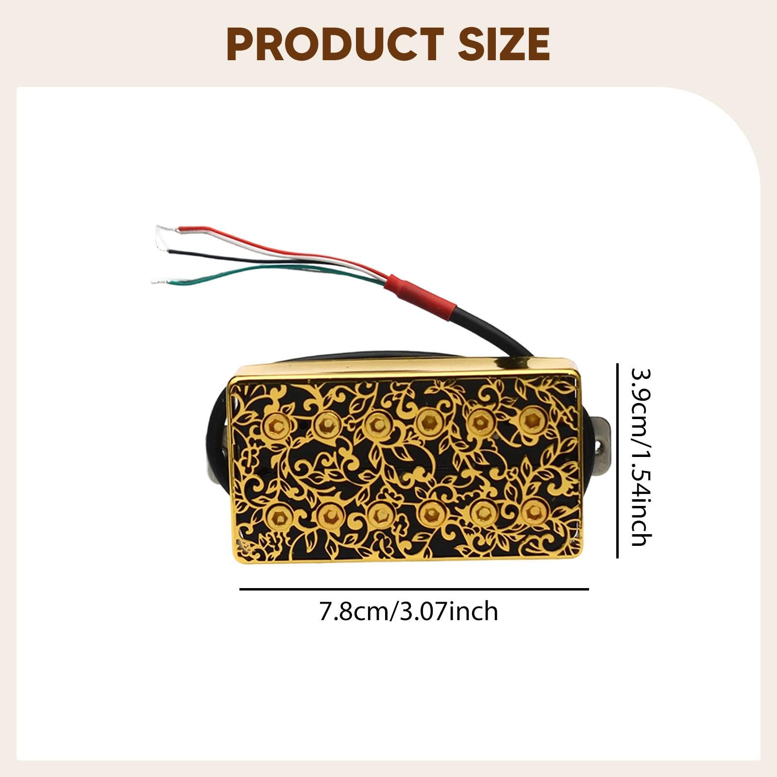 Generic Humbucker con Doppia Bobina, Facile Sostituzione, Accessorio 7,5 KΩ/15 KΩ per Chitarra Elettrica, Ideale per Concerti E Gruppi Musicali, 50mm