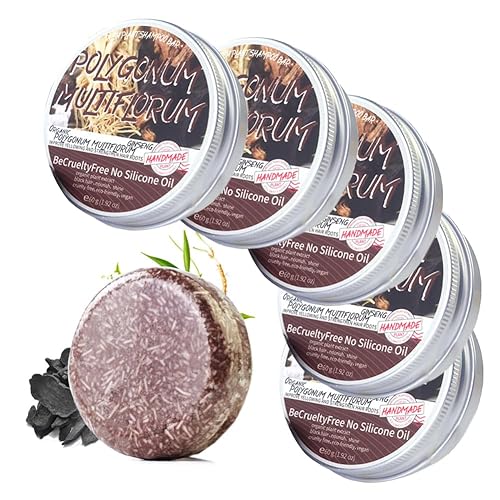 Barra de champú para oscurecer el cabello gris, barra de champú ennegrecedor inverso gris para cabello más fuerte y brillante, 0 aceite de silicona