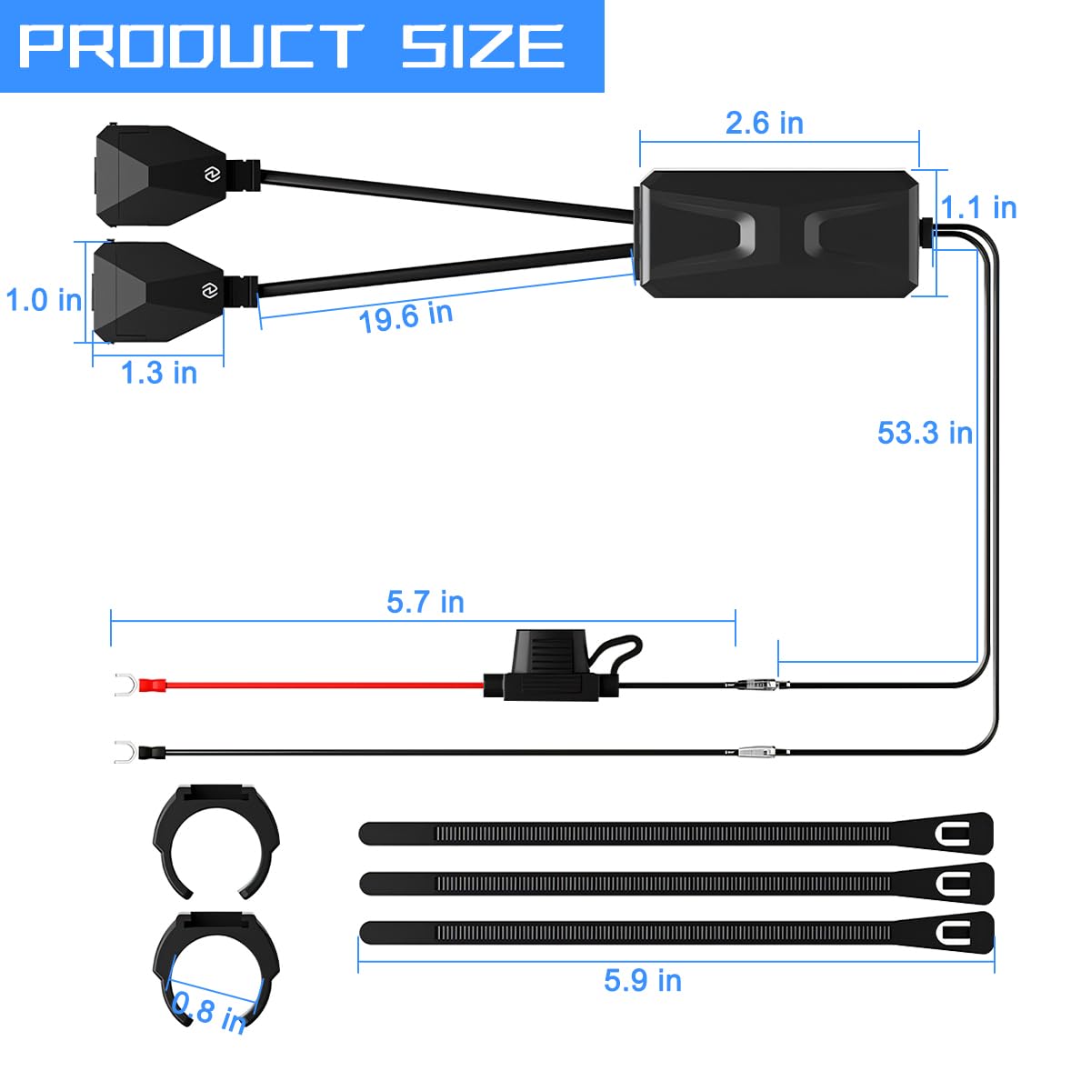 Deltran BT Waterproof 800 DL WH 12 Volt