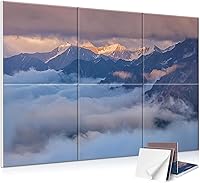 Vista 1 de JBER Paquete de 6 paneles acústicos artísticos, paneles de pared insonorizados de 72 x 48 pulgadas, paneles de pared autoadhesivos grandes, paneles