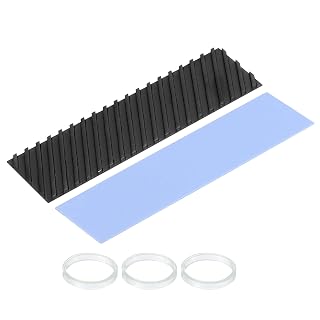 MECCANIXITY Copper Heatsink Coated Graphene 70x20x1.5mm with Thermal Pad and Rubber Ring for M.2 SSD PC, Laptop Cooler 1 Set