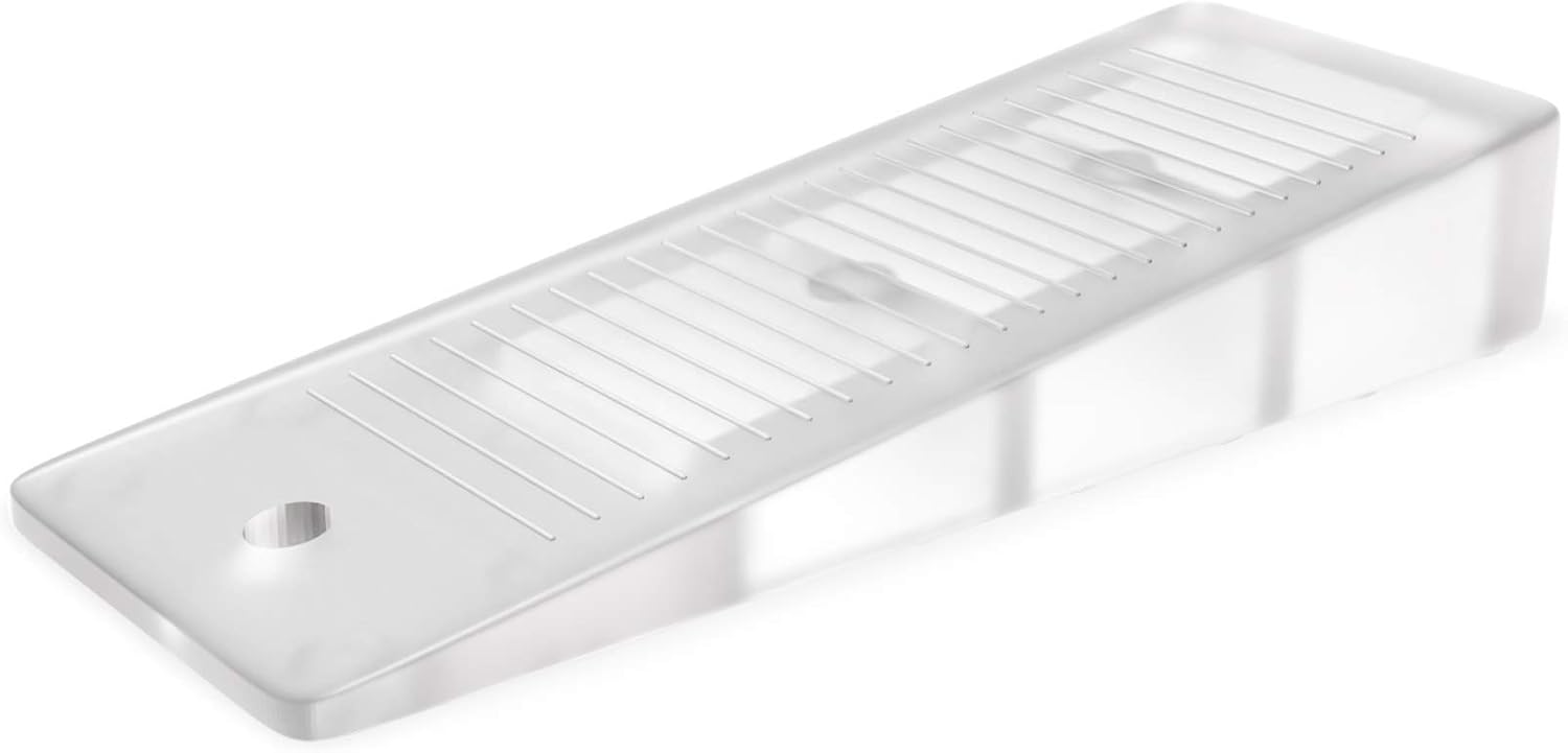 LouMaxx Transparent Rubber Doorstop Set of 3 TPE Door Wedges, Non-slip Coating, Versatile Use on All Floors - Image 3