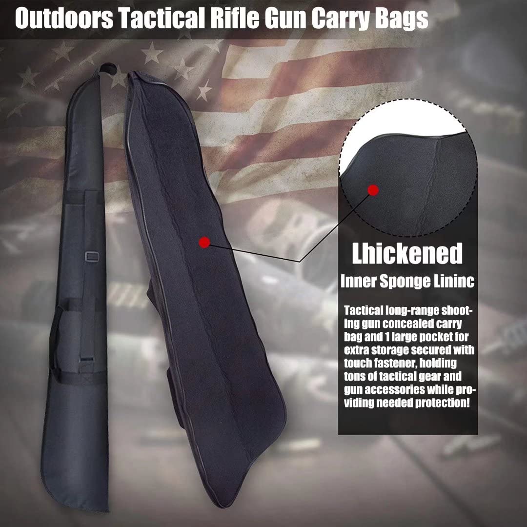 Bolsa para Armas, Bolsa para Rifles, Estuche para Armas largas, Rifles y escopetas, incluida la mira telescópica, con Correa de Hombro Ajustable para Pesca, Caza, Deportes de Tiro,