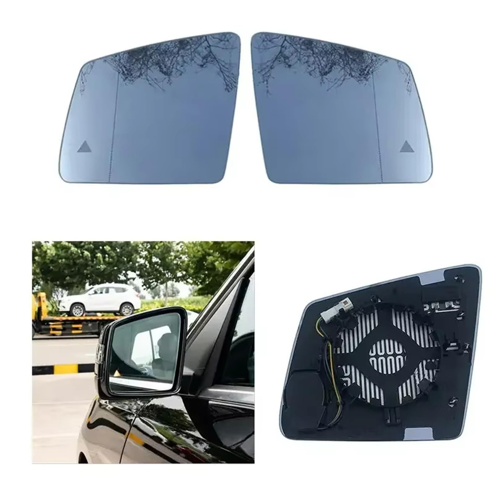 Vetro Antiabbagliante Compatibile Con Benz Per La Classe Per GL Per W164 2011-2015 Blind Spot Side Mirror Glass Grandangolo Riscaldato 1668100419 1668100319