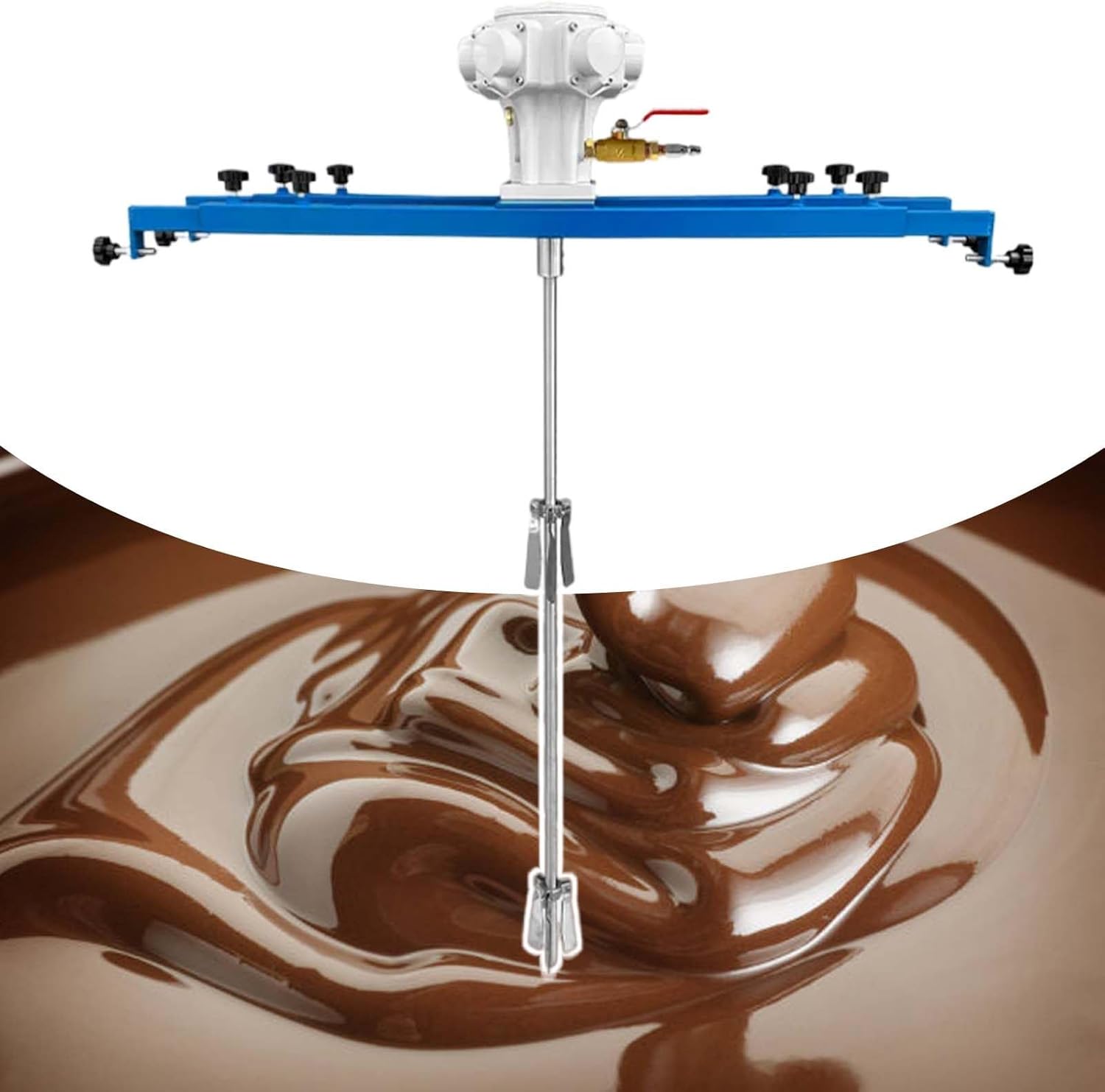 1000L 264 Gallons 1 Horsepower Pneumatic Liquid Mixer Machine,Stainless Steel Pneumatic Paint Mixer,Stirring Capacity 0-1000Kg,0-1900 Rpm(TelescopicImpeller)