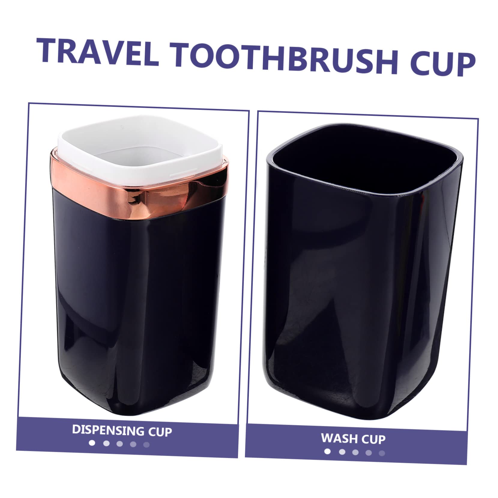Portaspazzolino da viaggio, 4 pezzi, contenitore per spazzolino da denti, accessorio per hotel, porta spazzolino da denti, portaspazzolino da viaggio, tazza da bagno portatile in ABS