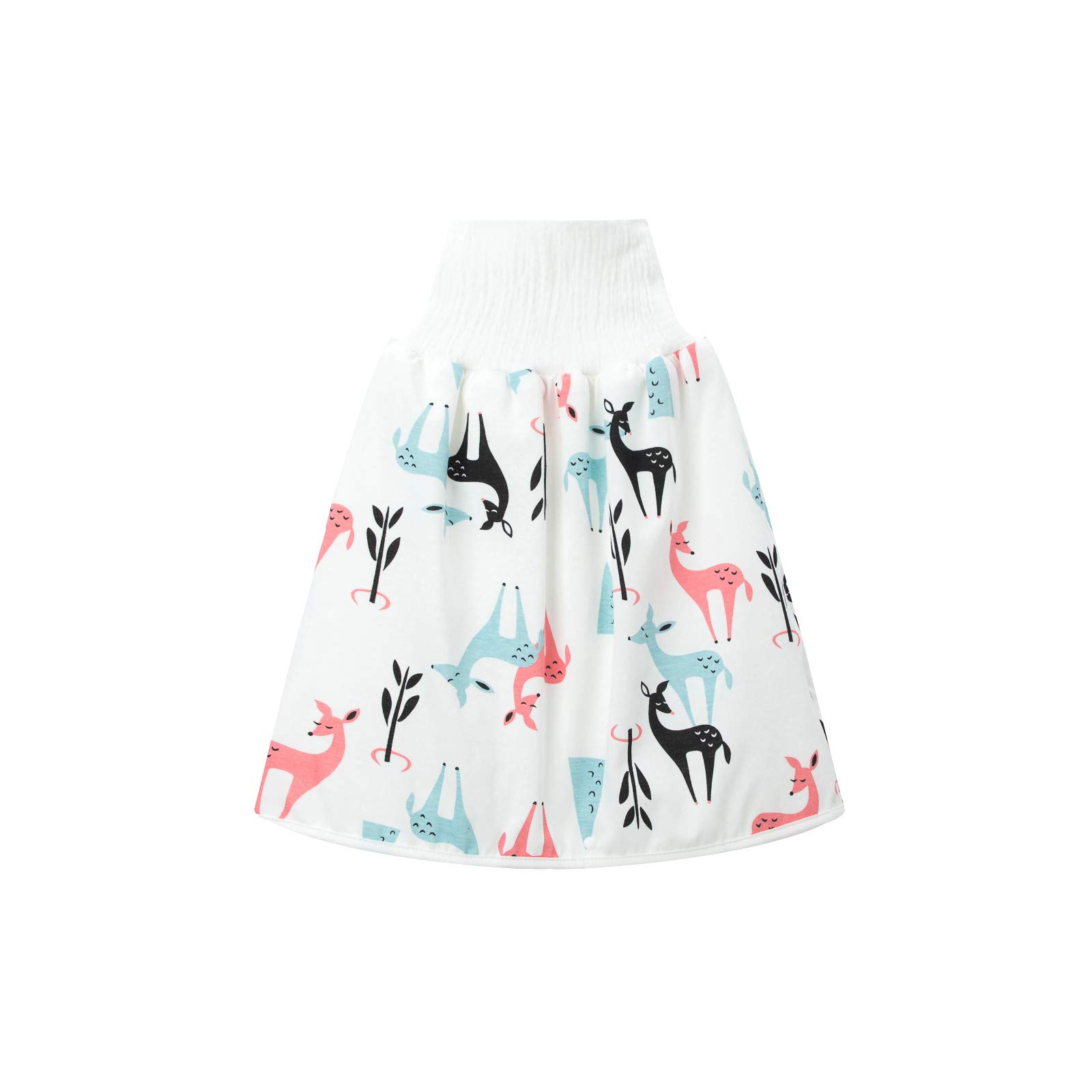 Newborn Baby D.iaper Skirt Cloth Water-Proof High Waisted D.iaper Skirts Night Time Training Pants (F, 4-8 Years)