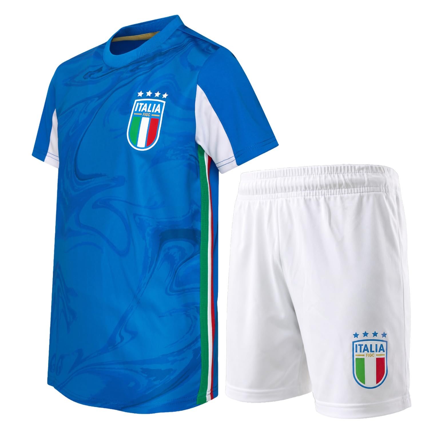 Completo Calcio Ufficiale per Bambino e Ragazzo - Kit Maglia Tecnica e Pantaloncini, vestibilità Regular