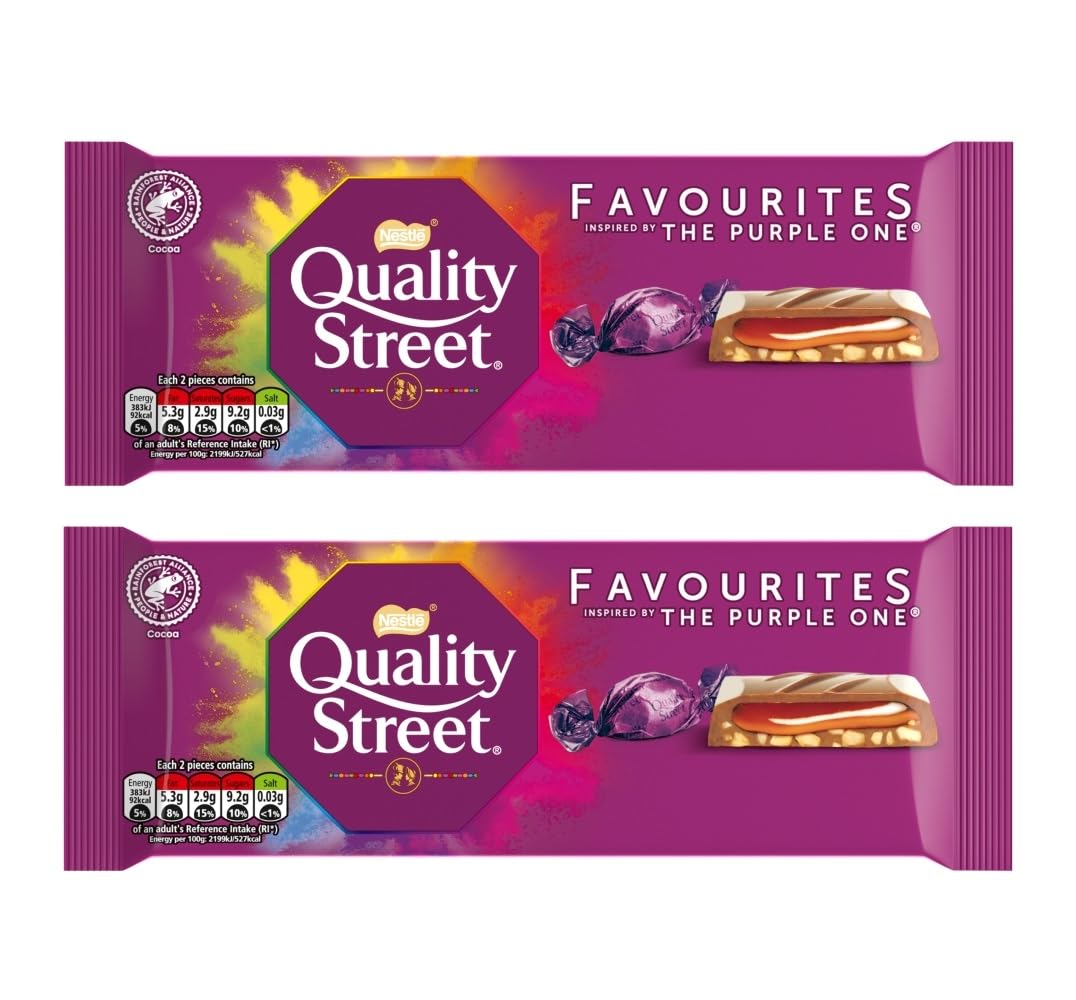 Quality Street The Purple One Chocolate Sharing Bar, 87g, Quality Street The Purple One Chocolate Sharing Bar 87gx2 (Pack of 2)