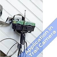 Vista 2 de Adjustable Combination Cable Lock - 6.5ft Steel Cord for Trail Camera, Kayak, Luggage, Suitcase, Helmet - Zinc Alloy, 10,000 Codes, Easy to Use