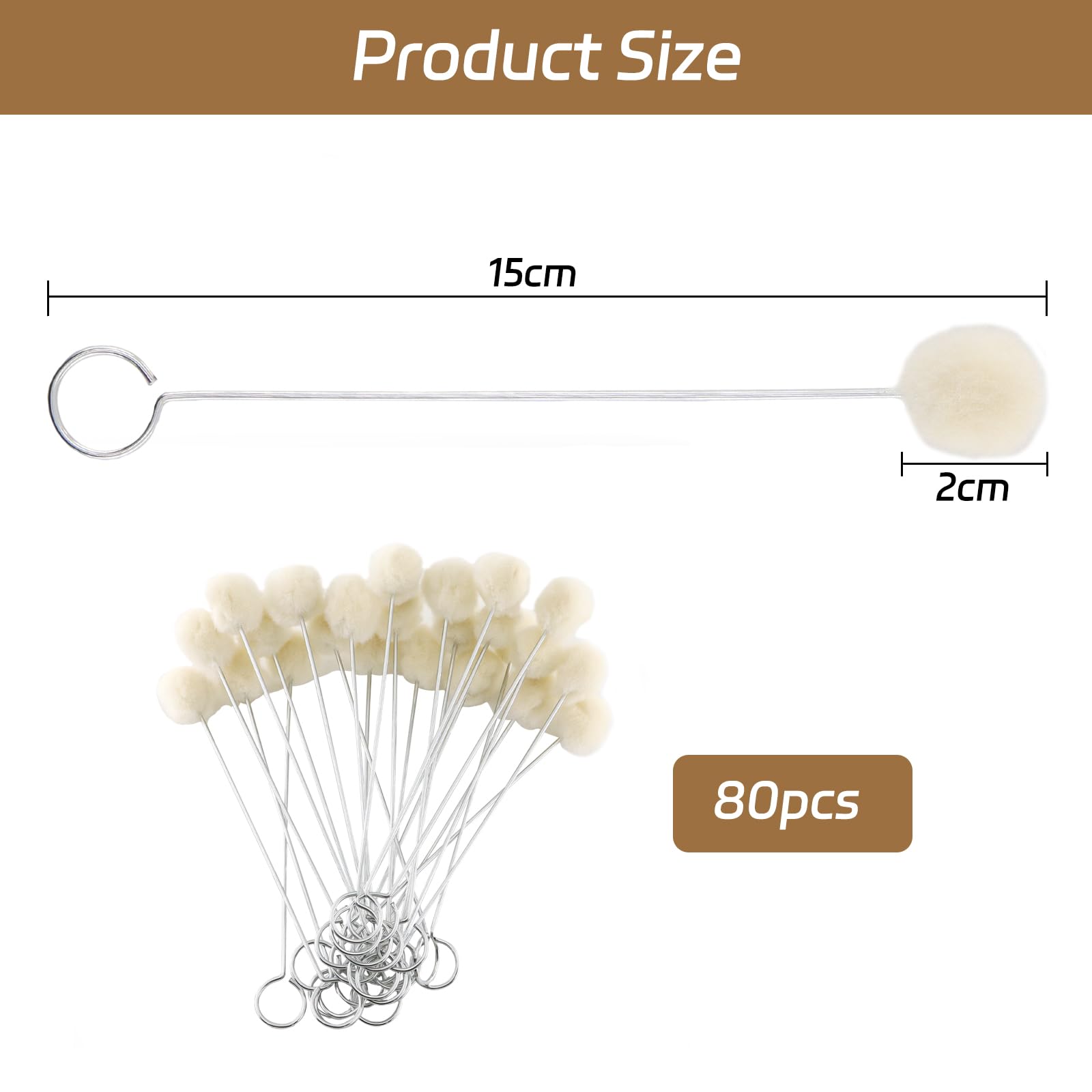 25 Pièces Daubers En Laine Daubers En Laine Brosse À