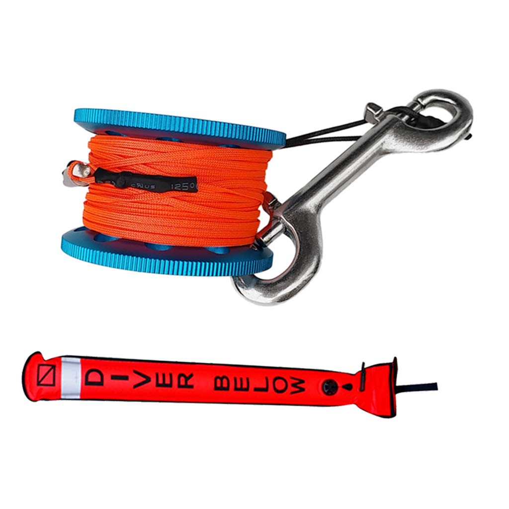 Milageto Scuba Diving SMB Safety Sausage Surface Marker Tubo di Segnale E Mulinello da Immersione - Blu