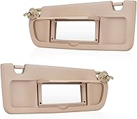 Vista 9 de Visera parasol para lado izquierdo del conductor sin luz, para Honda Civic 2006 2007 2008 2009 2010 2011, repuesto para 83280-SNA-A01ZA (beige)