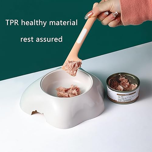 Miniatura 5 de Cuchara de comida para mascotas, 3 piezas de silicona para mascotas, suministros de alimentos para mascotas, conservas, cucharas de mezcla prácticas
