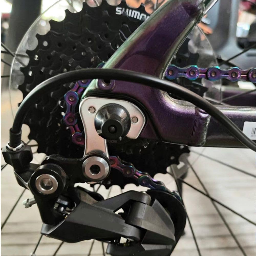 2 Pezzi Gancio per Cambio Forcellino Cambio di Alluminio con Vite Forcellino Deragliatore Posteriore per MTB Mountain Road Bike