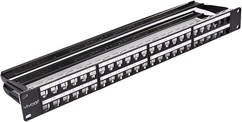 El panel de conexión en blanco de los puertos de 2U 48 descargue el marco en blanco del panel de remiendo modular con la barra del administrador