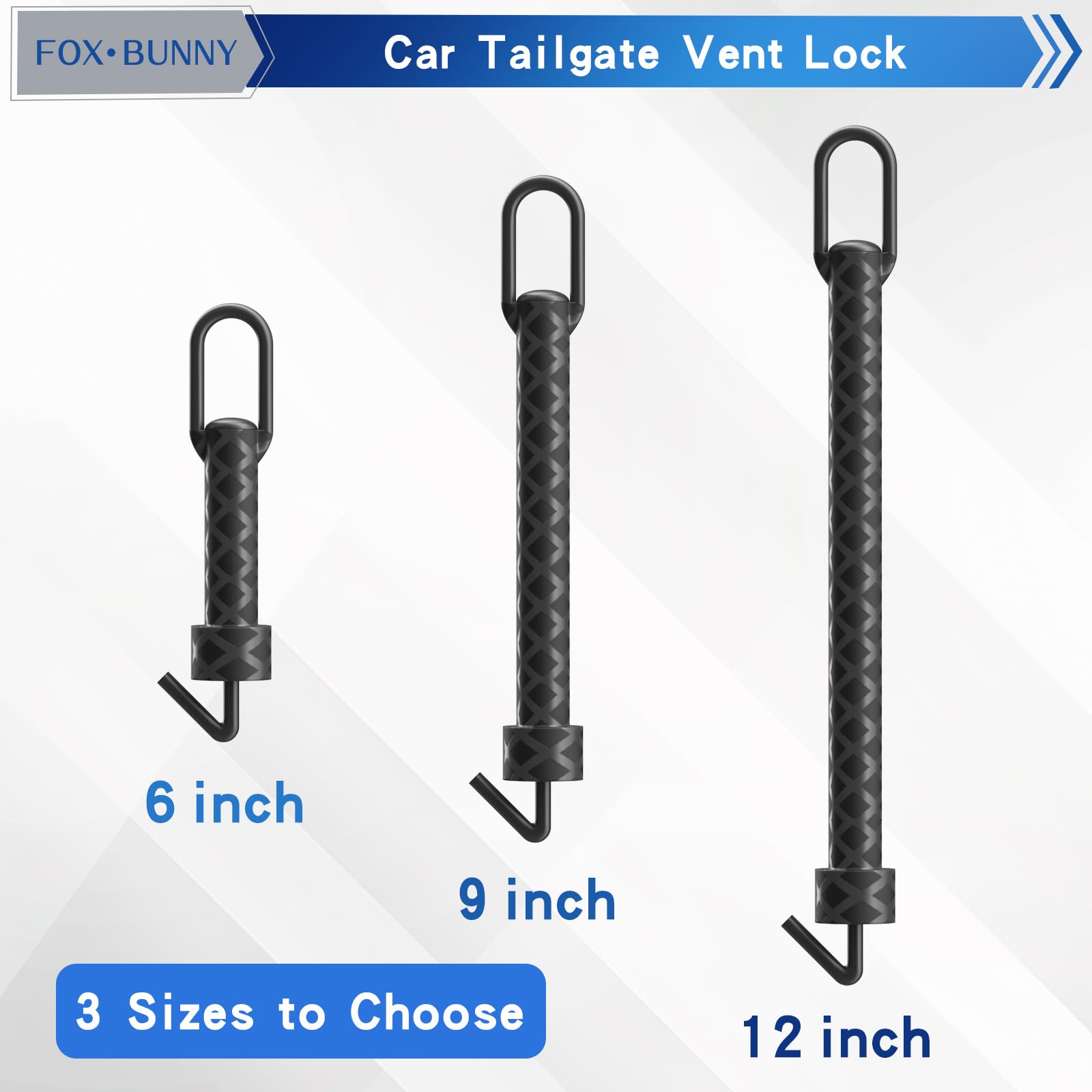 Tailgate Vent Lock - Pet Ventilation Car Door Lock - Latch Hook Dog Guard for Boot/Trunk Lid - for Hatchbacks Vans & More - (6 inch) - Image 2