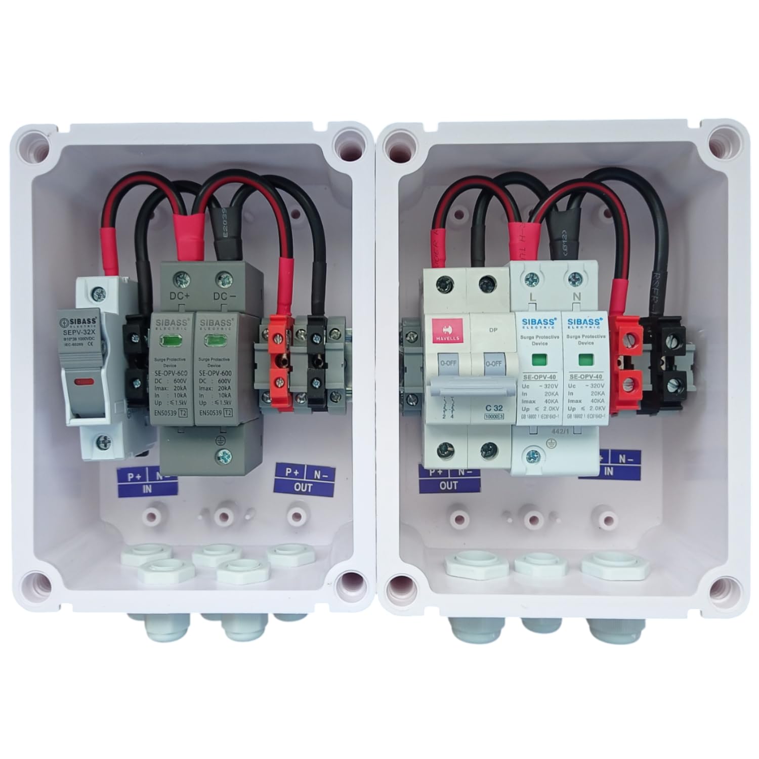 Kenbrook Solar ACDB Box Single Phase 32A, Sibass 320V SPD With + DCDB 1 in 1 Out 600V SPD (1Ph 32A Combo HS)-picture-29