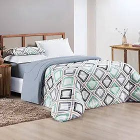 Edredom Dupla Face - Malha 100% Algodão de Alta Costura - Premium (HARMONY, Queen: (2,40m x 2,20m))