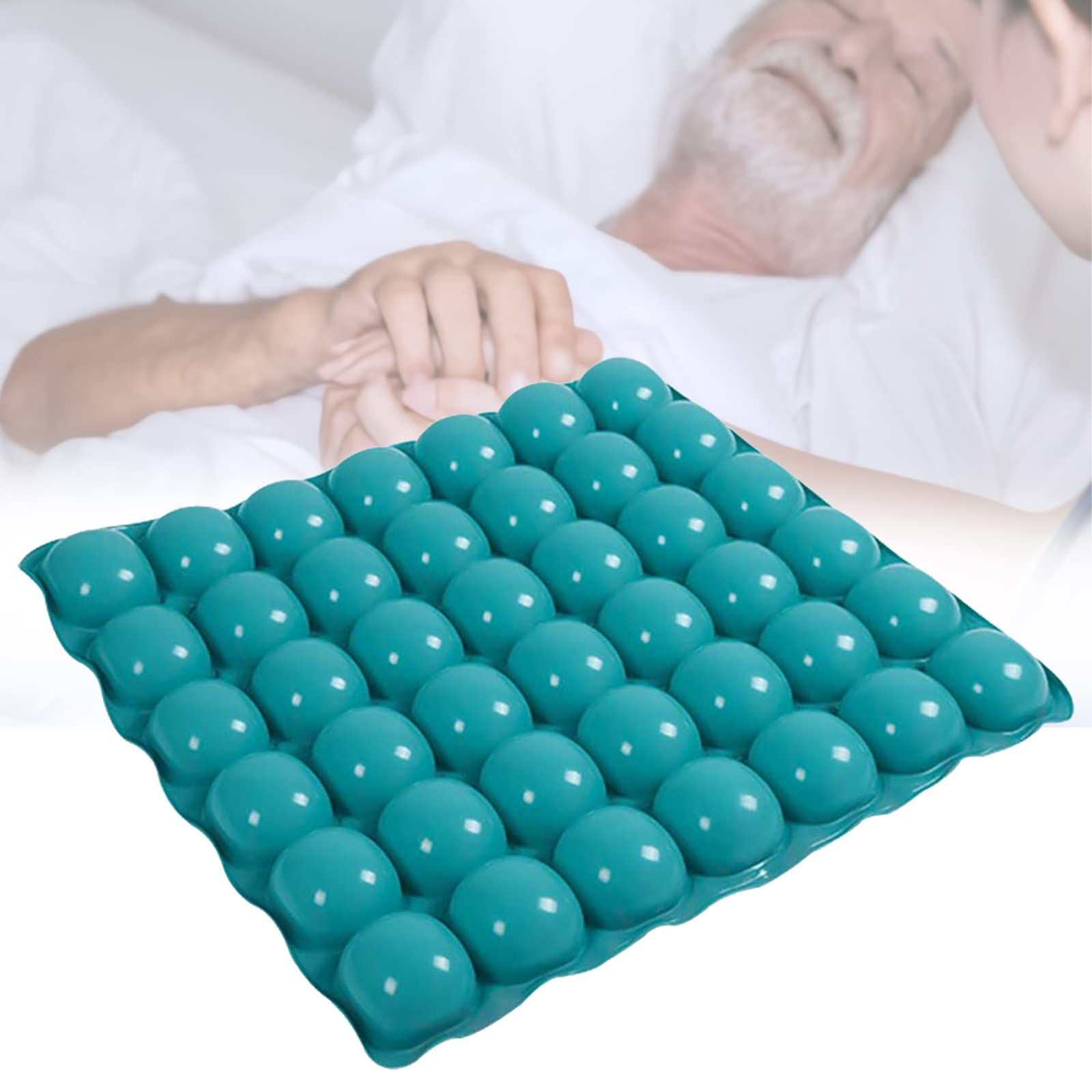 NEFSO Almohada para el Dolor de Cama, cojín de Dona Inflable para el Dolor de coxis, cojín para Asiento de hemorroides, cojín antiescaras para úlceras por presión, Silla de Ruedas, Verde (Verde)