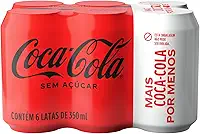 Pack de Coca-Cola sem Açúcar 350Ml 6 unidades