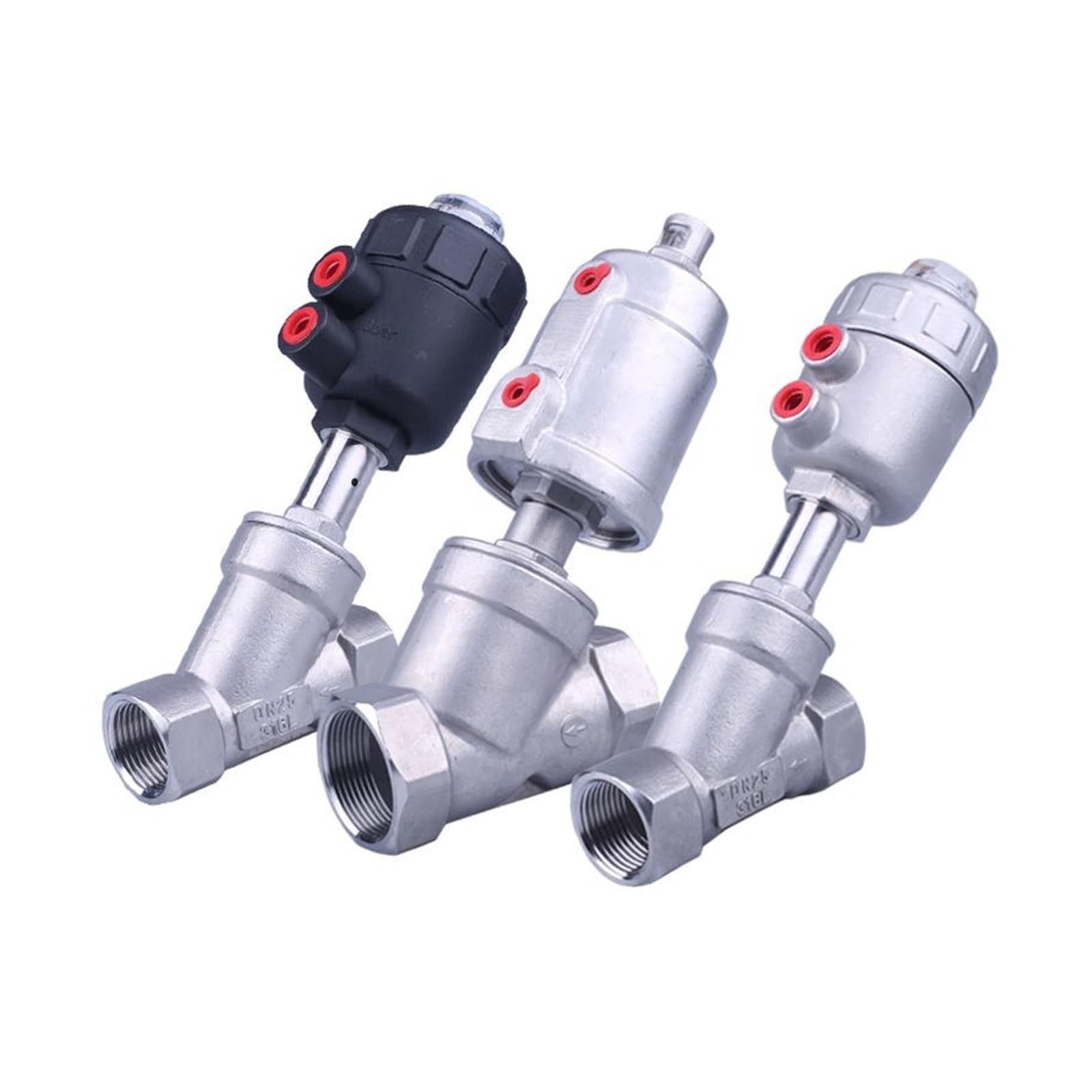 DN Series High Temperature and Corrosion Resistant Steam Pneumatic Valve Y Type Internal Thread Angle Seat(DN40,Thread)