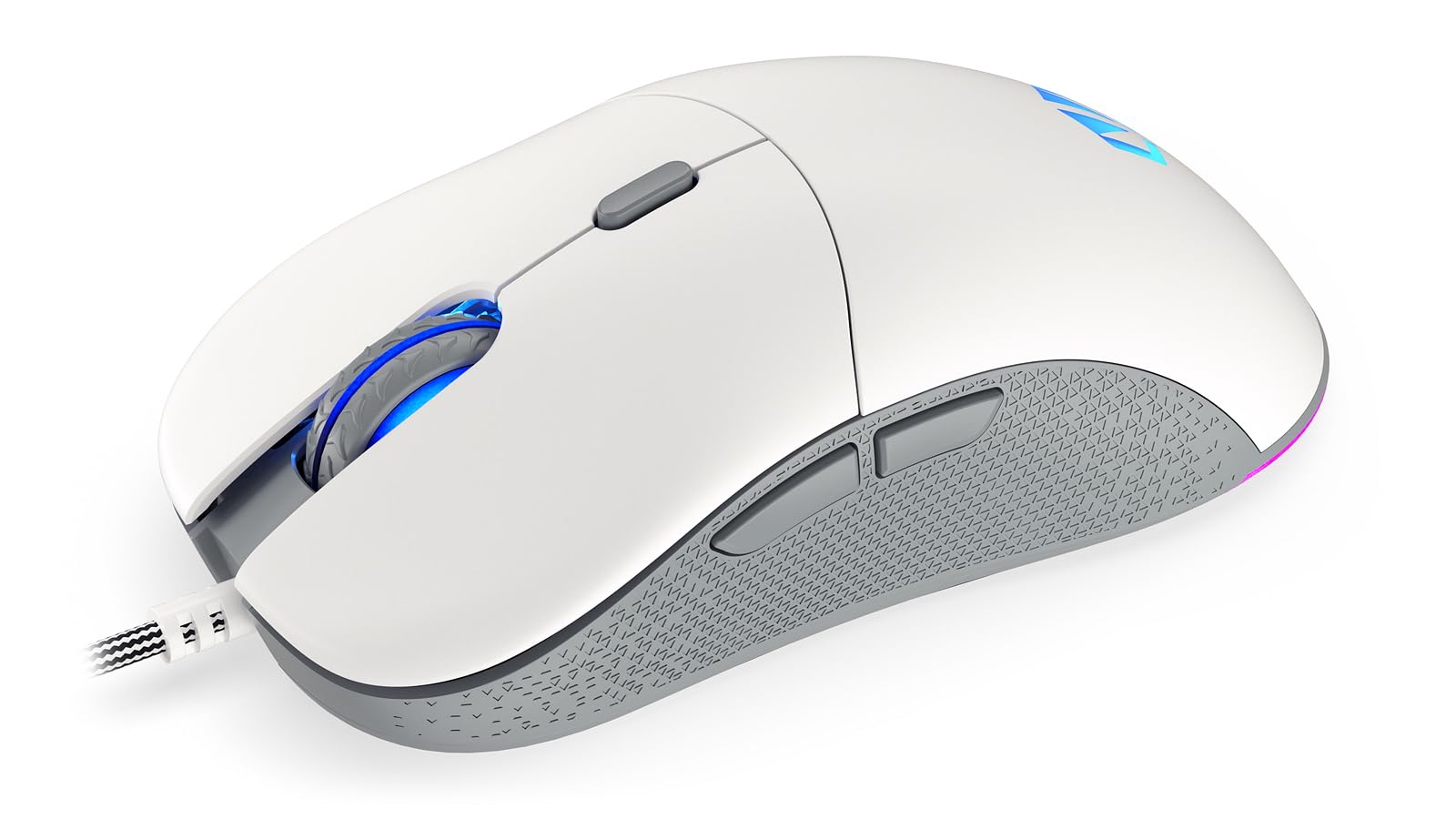 ENDORFY GEM Plus Onyx White, mouse da gaming leggero, sensore PixArt PAW3370, 19 000 DPI, EY6A011