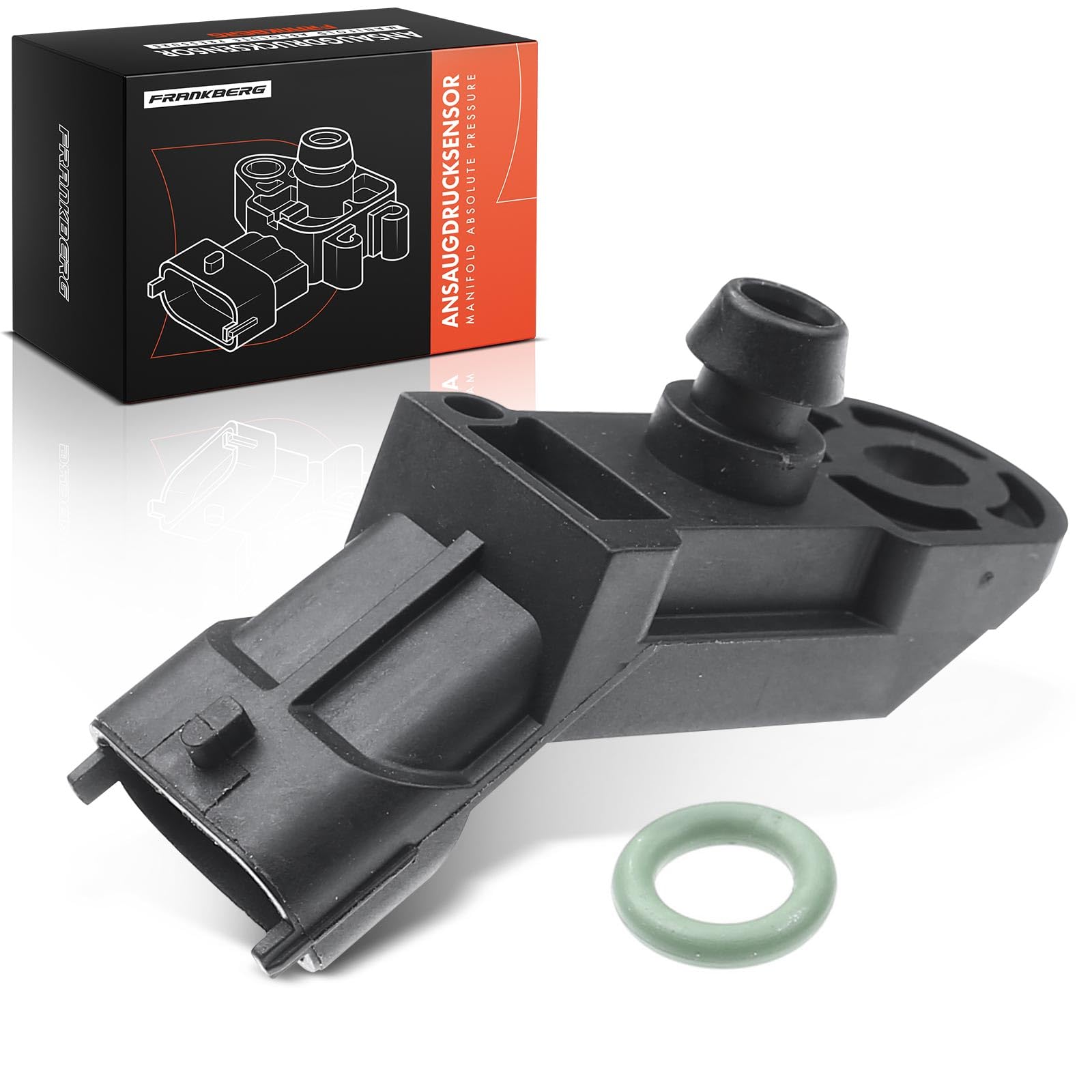 Frankberg Sensore di pressione del tubo di aspirazione Compatibile con Grande Punto 199 Punto Evo 199 Ypsilon 843 156 Sportwagon 932 Doblo MPV 119 223 Replace# 0261230052