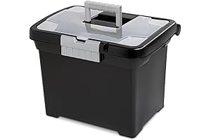 Stackable Sterilite File Box with Lid: 4-Pack Storage Solution