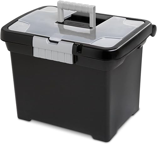 Miniatura 3 de Sterilite Organizador portátil con cerradura y asa y tapa transparente (paquete de 12)