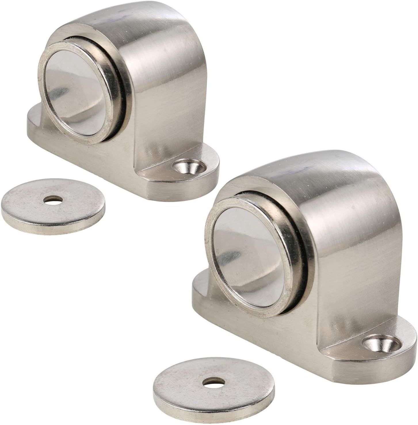 Magnetic Door Stop Catch Zinc Alloy Floor-Mounted (2 Pack)