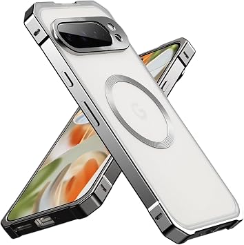 Google Pixel 10 Pro XL Case, Aluminum Alloy, Magsafe Compatible, Translucent, Thin, Smartphone Cover, Compatible with Google Pixel 10 Pro XL, Compatible with Mag-Safe, Shockproof Bumper, Matte Texture |