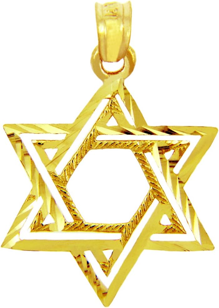 Jewish Charms and Pendants - Double Star of David (10K Gold)