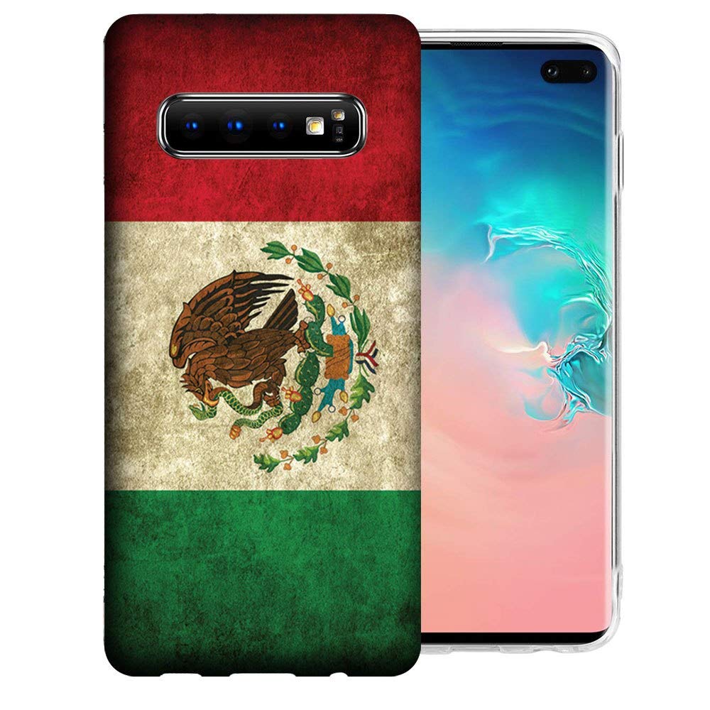 MUNDAZE - for Samsung Galaxy S10e Mexico Flag Design Slim Hybrid Shockproof Hard Shell Soft TPU Heavy Duty Protective Phone Case Cover