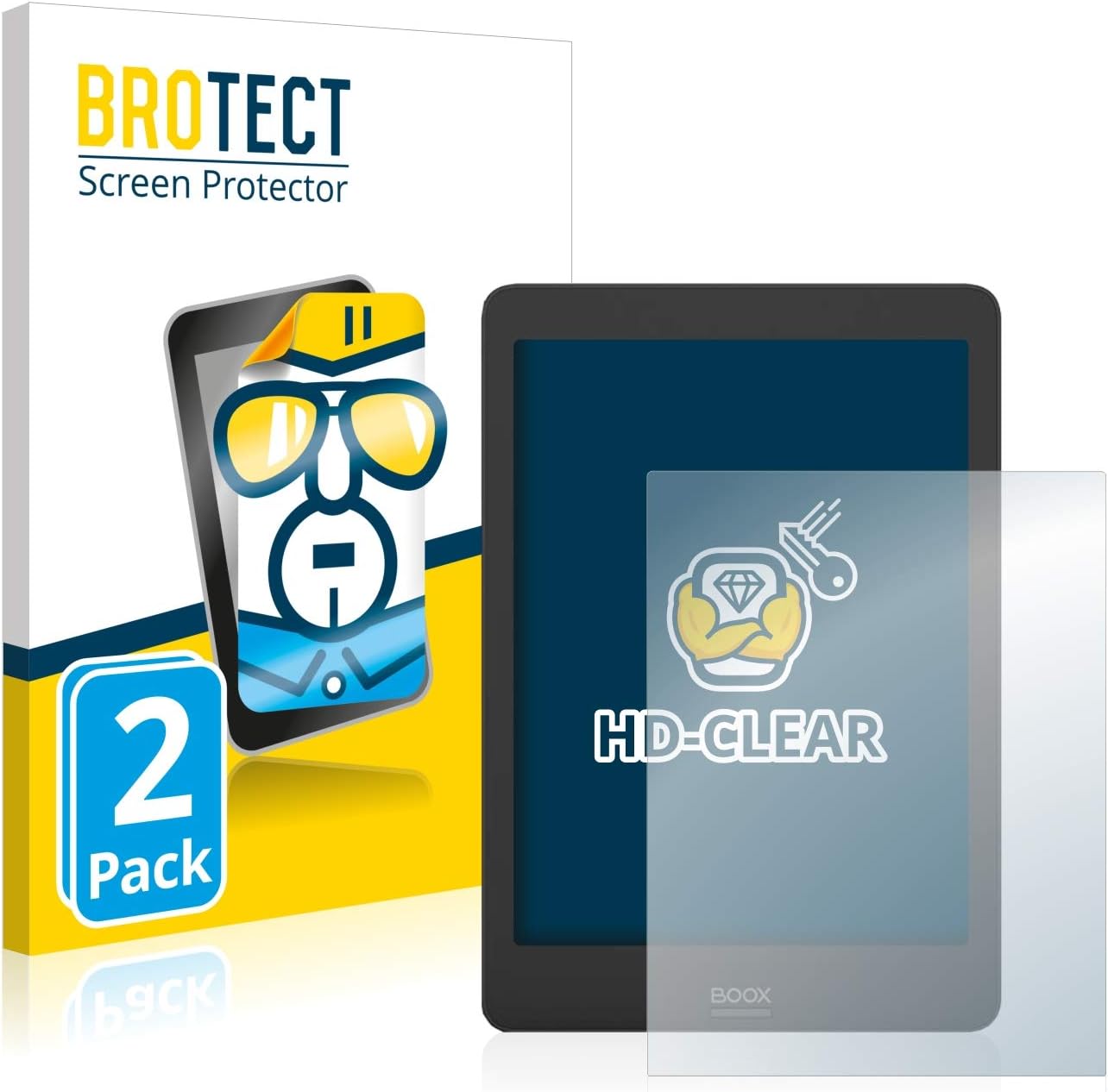 brotectScreen Protector compatible with Boyue Likebook Mimas (2 Pack) - HD-Clear Protection Film