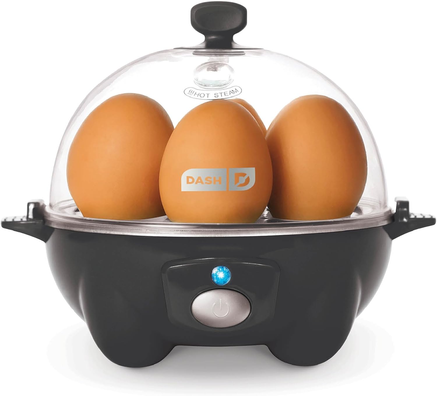 DASH Rapid Egg Cooker: 7 Egg Capacity Electric Egg Cooker for Hard Boiled Eggs, Poached Eggs, Scrambled Eggs, or Omelets with Auto Shut Off Feature – Black’