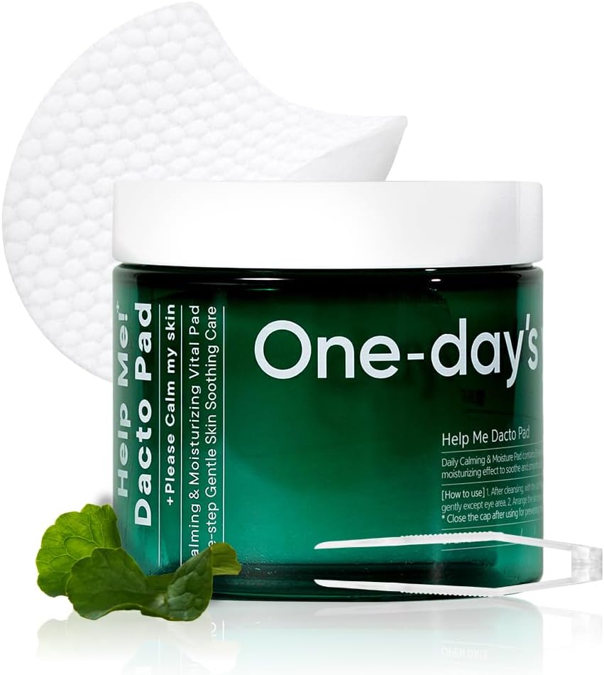 ONE-DAY’S YOU Help Me Dacto Pad | Korean Toner Pads Skincare for Face | Glycolic Acid Exfoliating Pads | Salicylic Acid Pads w/Centella Asiatica Extract Cleansing Pads for Face (60 sheets)