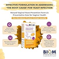 Vista 4 de VagiBiom Supositorios de Ácido Bórico con Lactobacillus: Equilibrio de la Flora del Microbioma; Equilibra y Nutre la Flora Saludable; Sin Parabenos