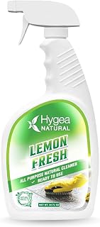 Hygea Natural Lemon Fresh All Purpose Cleaner - Chemical-Free Multi-Surface & Floor Cleaner - Removes Soil, Dirt & Grease - Wet Gloss Finish - Biodegradable, pH-Neutral & Ammonia Free (24oz Spray)