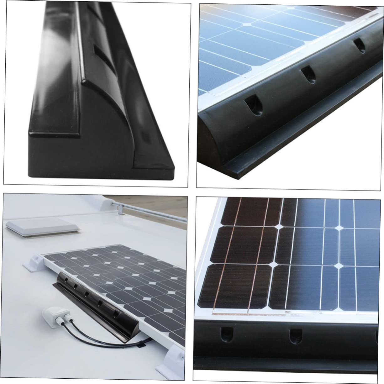 TOYANDONA 2piezas Montaje Solar Para Paneles Solares Soporte De Abs Para Techo De Barcos Caravanas y Autocaravanas Estructura Montada Para Paneles Solares