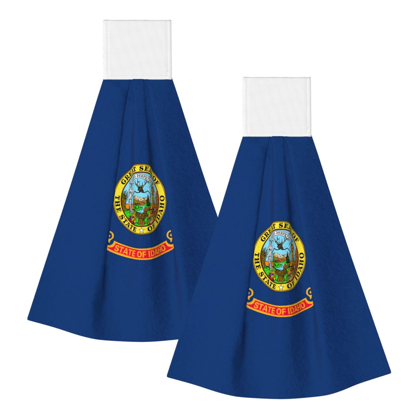 DUWAA Idaho State Flag Print Hanging Hand Towel Quick Dry Bathroom Towel Soft Kitchen Towel
