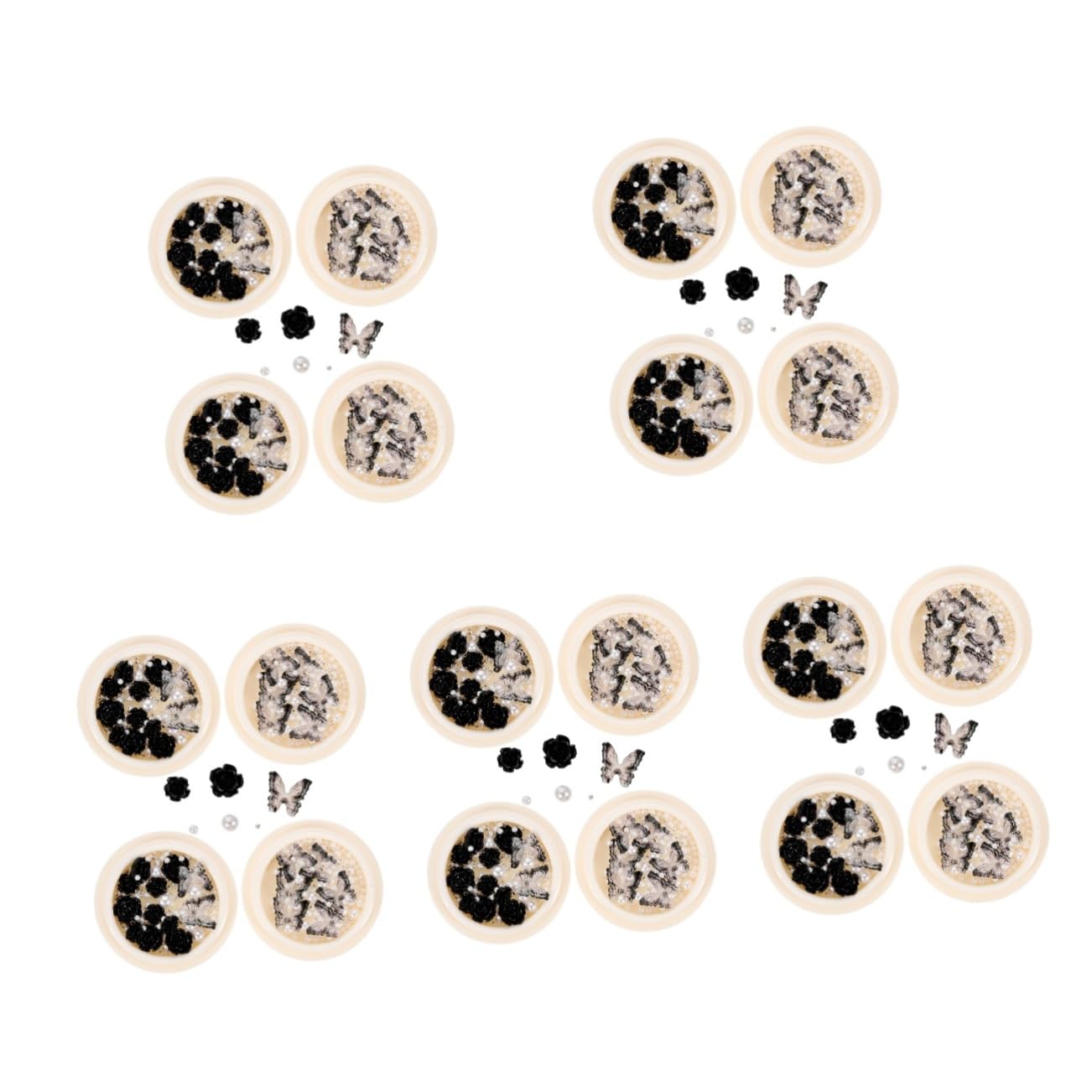 Charms à fleurs Healvian perles décorations brillantes art manucure nail art 3D