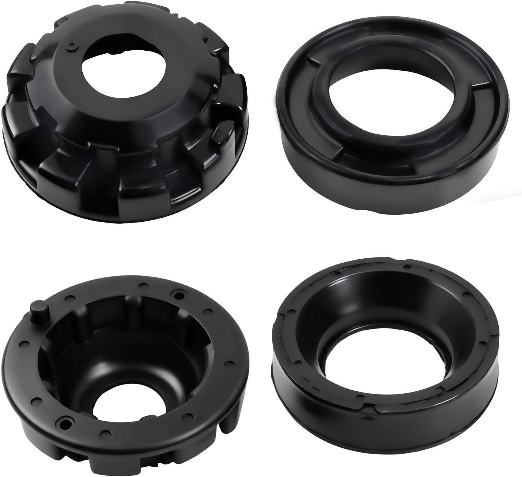 Jusees 52088257 Front Upper & Lower Coil Spring Isolators Kit Compatible with Jeep Grand Cherokee WJ/WG 1999-2004 Replace 52088401 K160040 K160041 Coil Spring Insulators