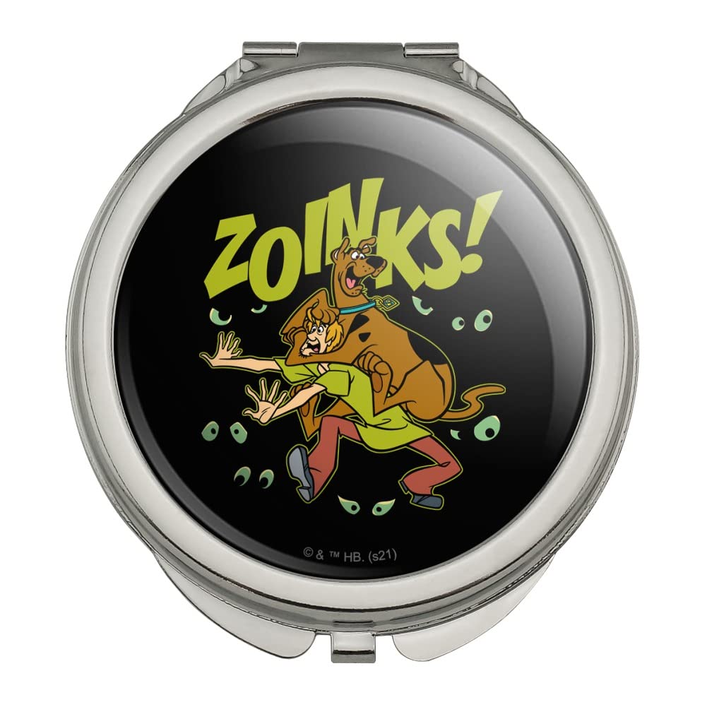GRAPHICS & MORE Scooby-Doo Zoinks Eyes Compact Travel Purse Handbag Makeup Mirror