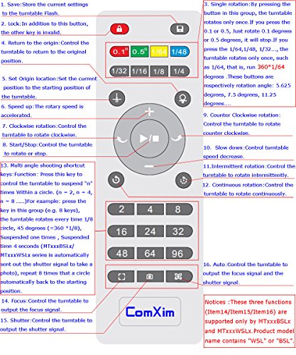 Comxim Professional 360 Degree Photography Turntable For Product Photography, 88Lb Capacity,12.6 In Diameter,Automatic Remote Control Angle ,Speed And Direction #TOP6