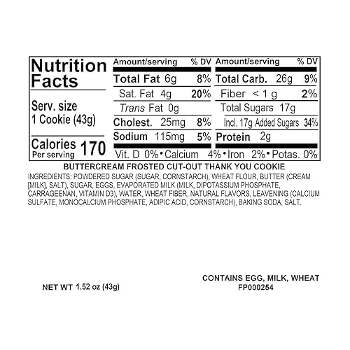 Miniatura 2 de Cheryl's Cookies Caja de regalo de galletas con 24 galletas de azúcar congeladas con crema de mantequilla, envueltas individualmente, gourmet,