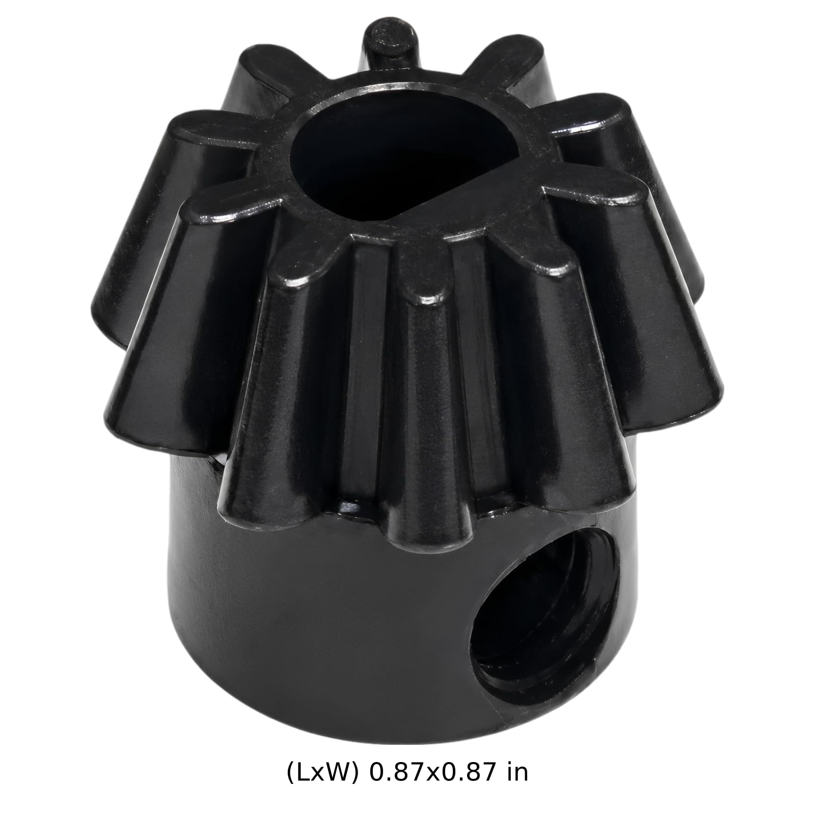 6 Stück Kegelrad Set, kleines Kegelritzel mit Mittel- und Seitenloch, schwarze Kunststoffzahnräder für Motorantrieb, Hardware mechanische Rotation, DIY Projekte
