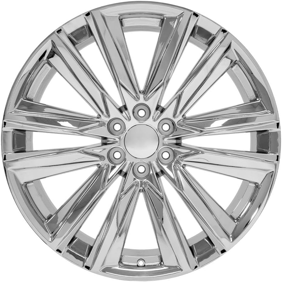 OE Wheels CA91 24 Inch Rims and Tires Fit Escalade Sport Style 6x139.7 24x10 Chrome - Hollander 4869 - iMove GEN 2 305/35-24 (Set of 4)