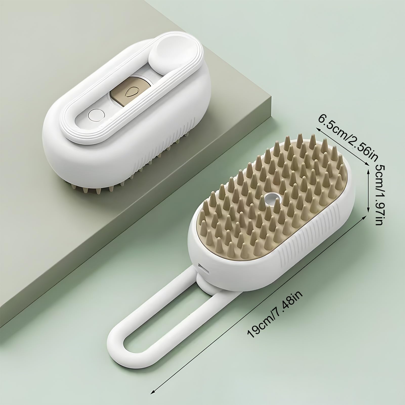 Spazzola a vapore per cani, massaggiatore per cuccioli con ricarica USB, silenzioso, delicato e silenzioso, per coniglietto, , cucciolo, doccia, casa, viaggi, attività all'aperto e al